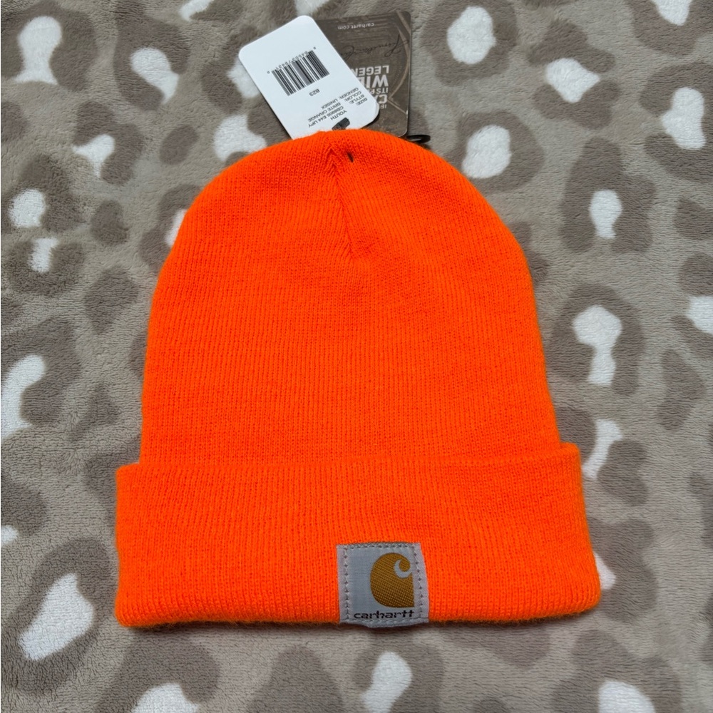 Carhartt Kids Bright Orange Knit Hat